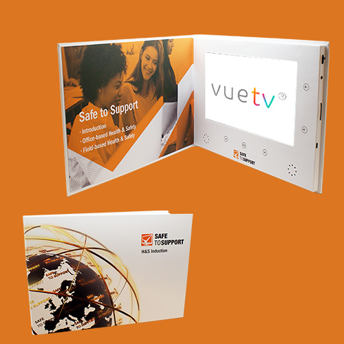 A4 Vue Media VueTV Video Brochure with a 10 inch HD screen for Howdens Joinery