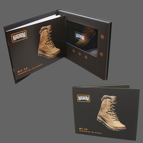 A5 Vue Media VueTV Video Brochure with a 7 inch HD screen for Magnum